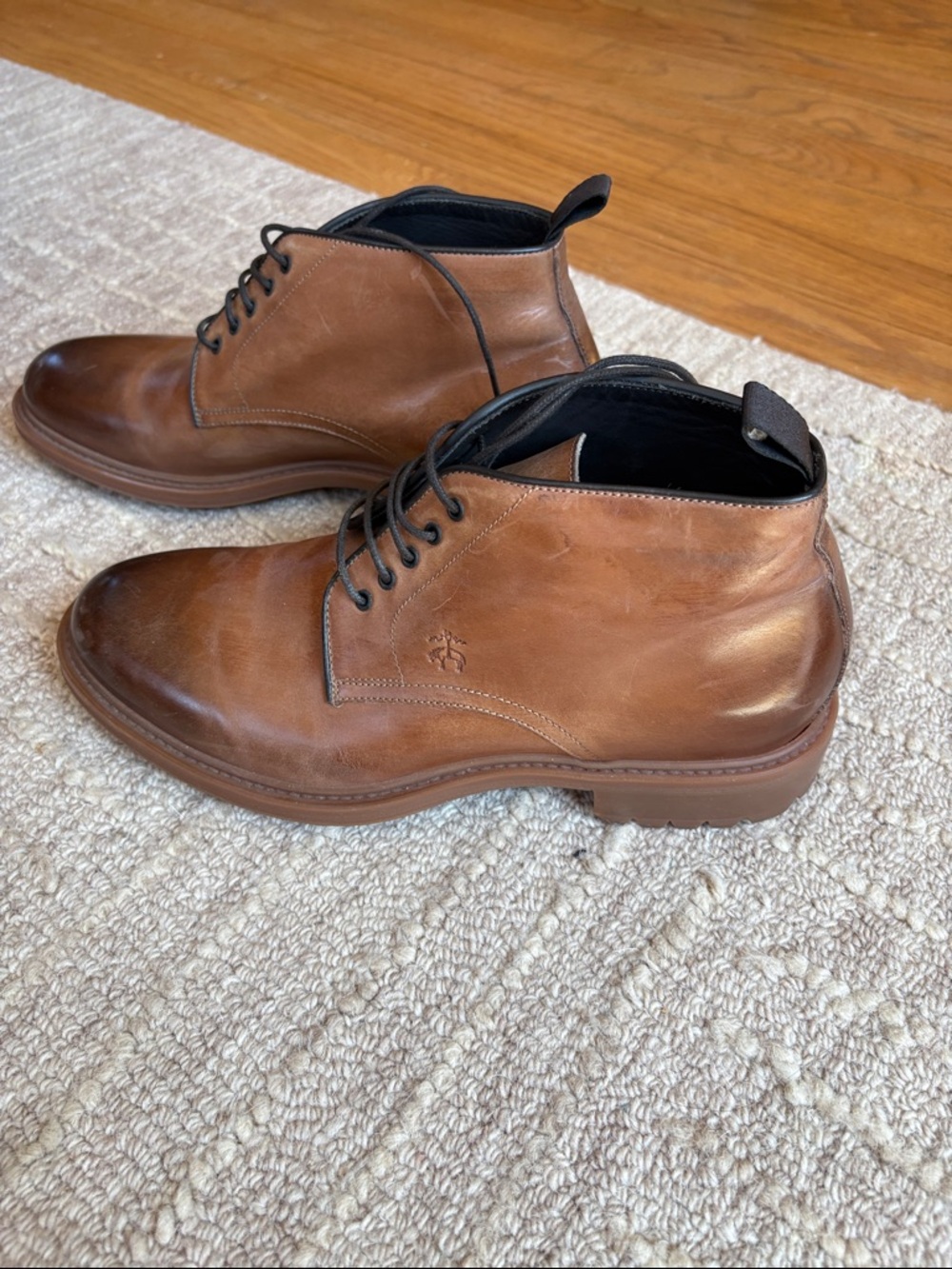 Brooks Brothers Tan/Brown Leather Chukka Boots - Picture 2 of 9